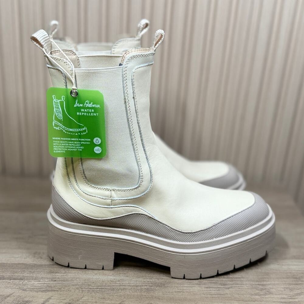 Sam Edelman Women's Lulia Leather Mid-Calf Chelsea Boot Size 7